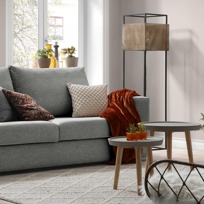 Set de 2 maceteros Low, gris
