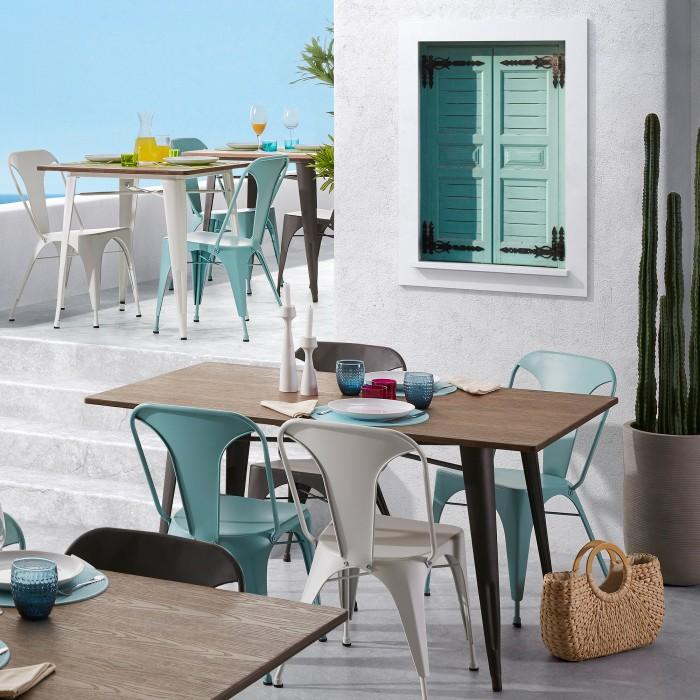 Set de 2 candelero Theo, blanco