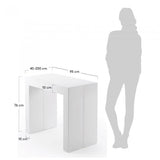 Mesa extensible Aden, blanco