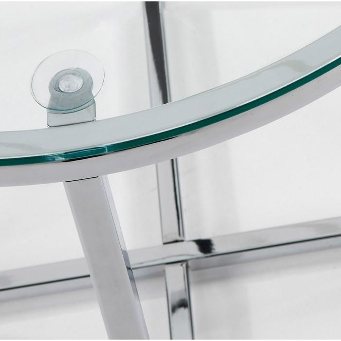 Mesa de centro Divid 50 cm, cristal transparente