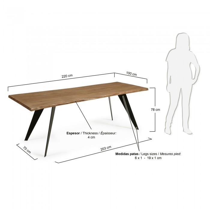 Mesa Koda 220x100 cm