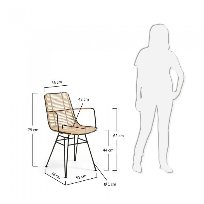 Silla con Brazos Tishana, negro