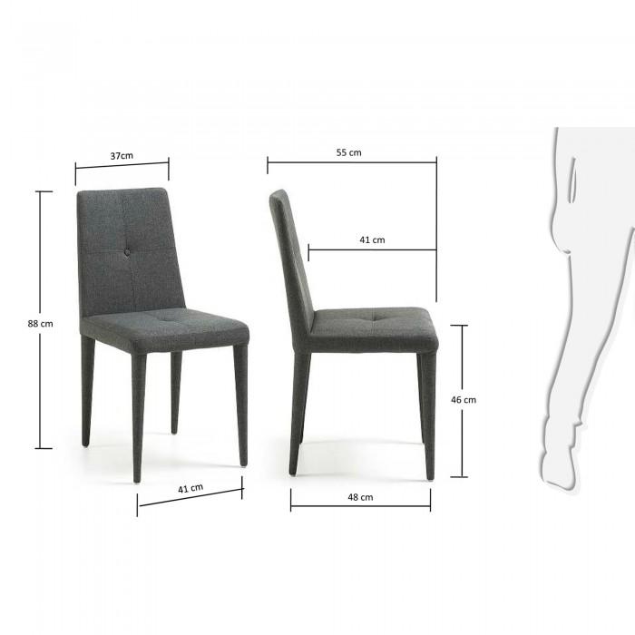 Silla Cust, gris oscuro