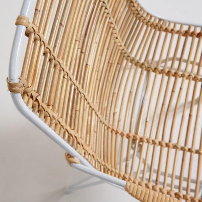 Silla con brazos Tishana, blanco