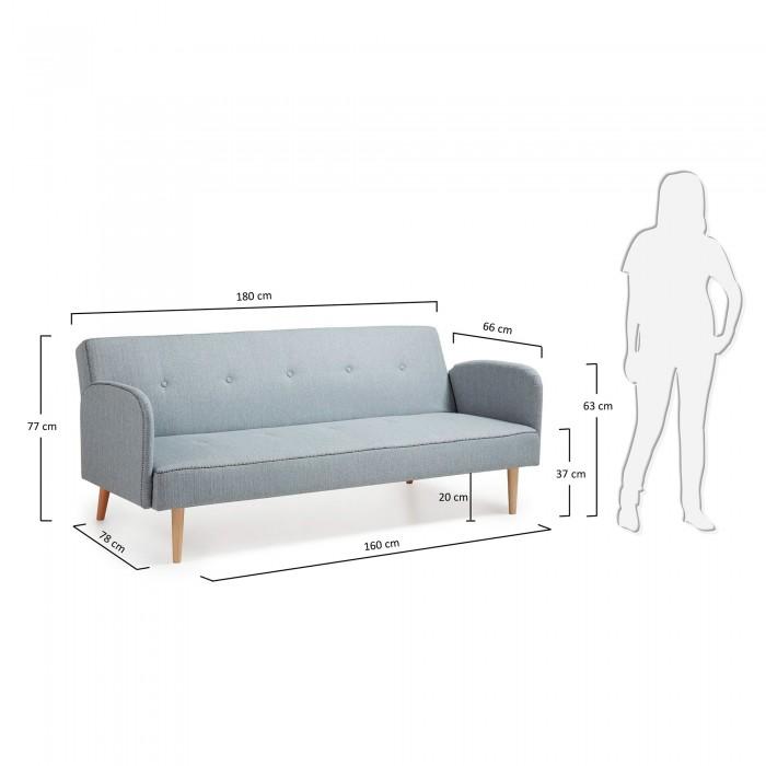 Sofá cama Lika, gris