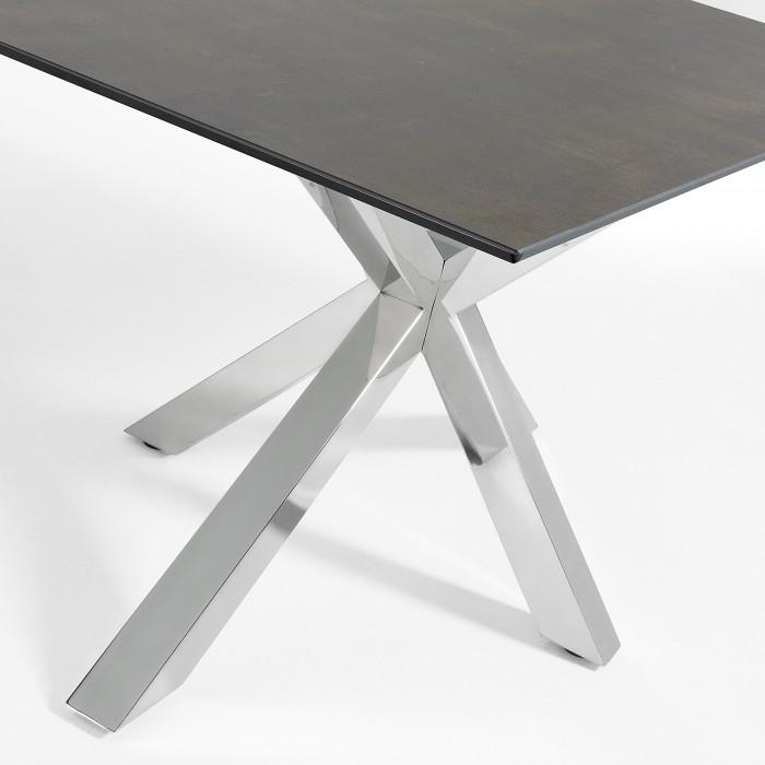 Mesa Argo, 200x100, Inox porcelánico Iron Moss