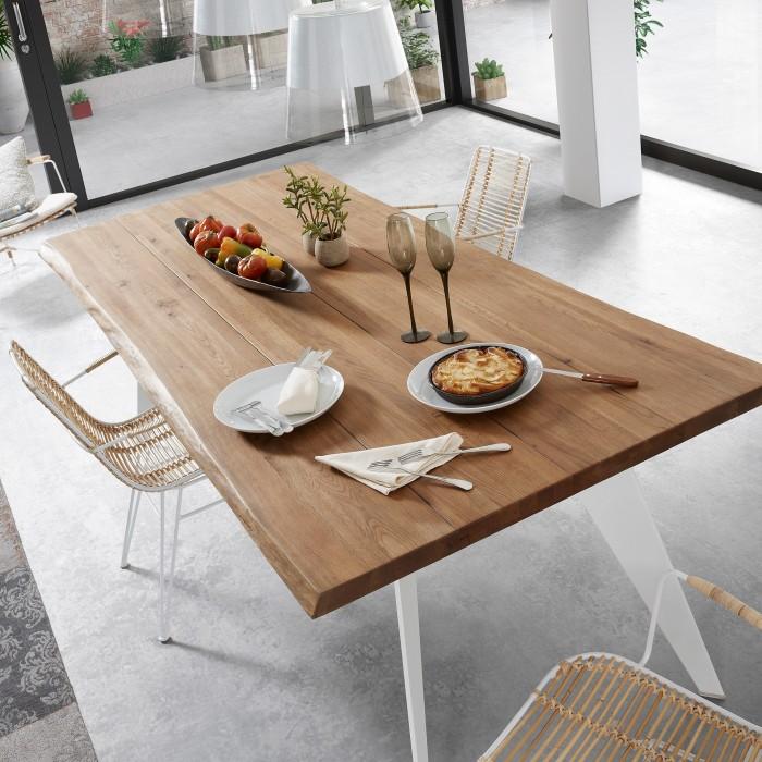 Silla con brazos Tishana, blanco