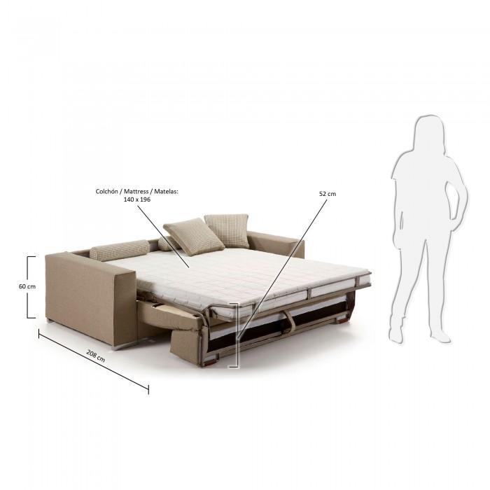 Sofá cama Big 140 viscoelástico