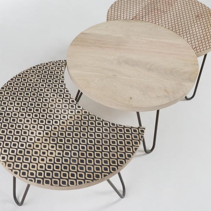 Set de 3 mesas Houp