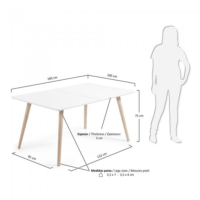 Mesa extensible Eunice