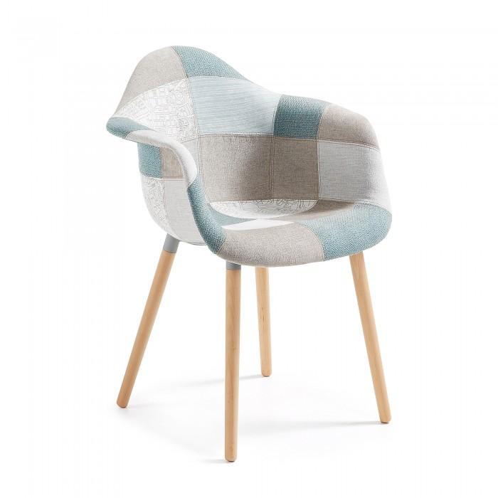 Silla Kevya patchwork, azul