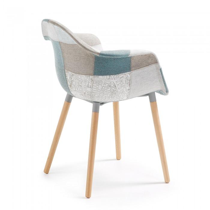 Silla Kevya patchwork, azul
