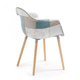 Silla Kevya patchwork, azul