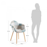 Silla Kevya patchwork, azul