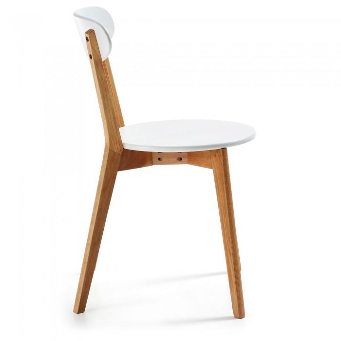 Silla Areia, natural y blanco