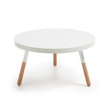 Mesa de centro Kirb 80 cm, blanco