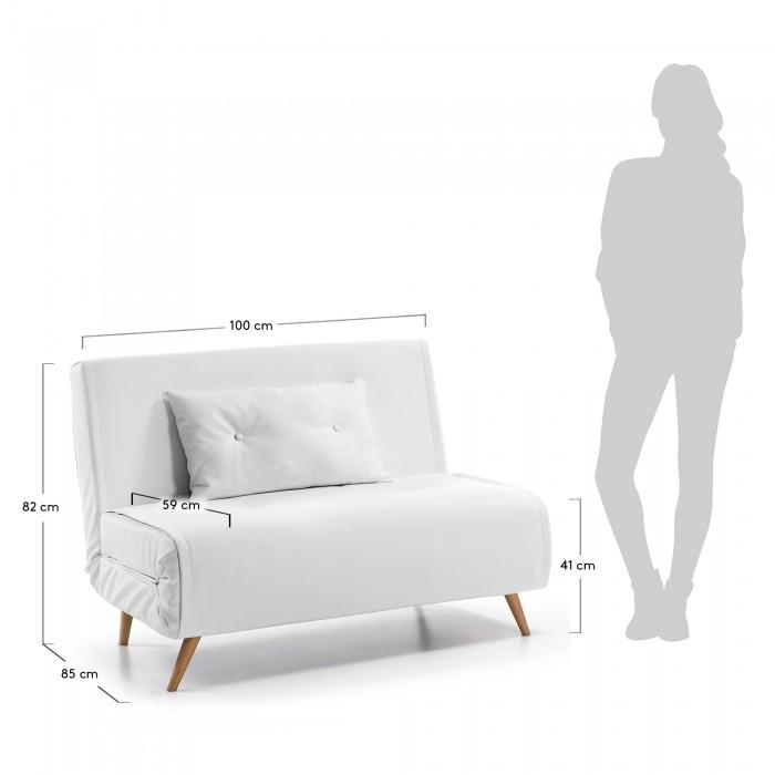Sofá cama Tupana, blanco