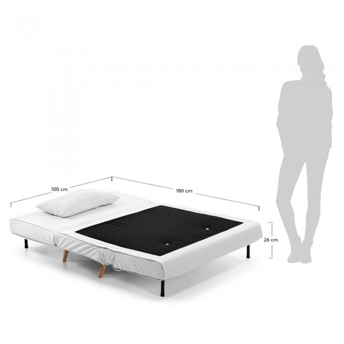 Sofá cama Tupana, blanco