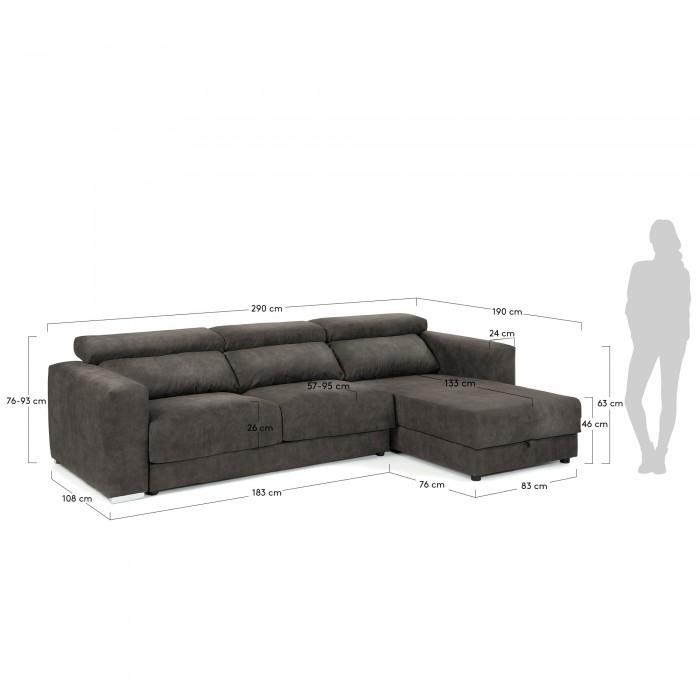 Sofá chaise longue Atlanta