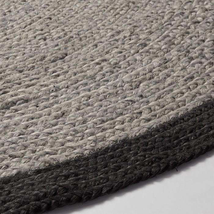 Alfombra Saht 200 cm, gris y negro