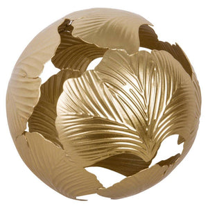 GINKO Bola decorativa de metal dorado