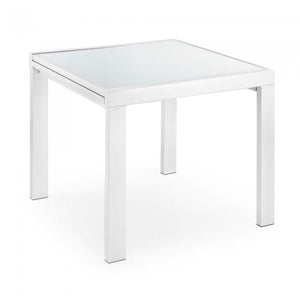 Mesa extensible Norfolk 90(180)x90 cm, blanco