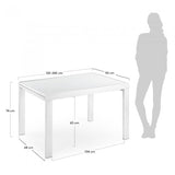 Mesa extensible Norfolk 120(240)x90 cm, blanco