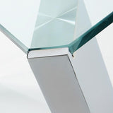 Mesa Spot, plata y cristal