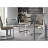 Mesa Spot, plata y cristal