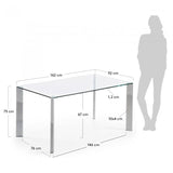 Mesa Spot, plata y cristal