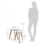Set de 2 mesas auxiliares Kirb