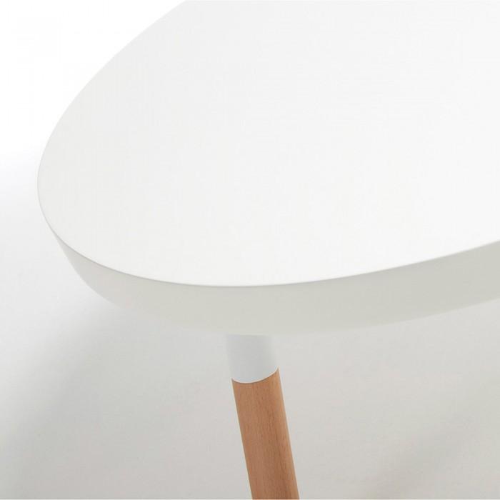 Mesa de centro Kirb 80 cm, blanco
