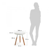 Mesa de centro Kirb 48 cm, blanco