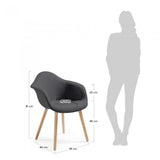 Silla con brazos Kevya