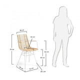 Silla con brazos Tishana, blanco