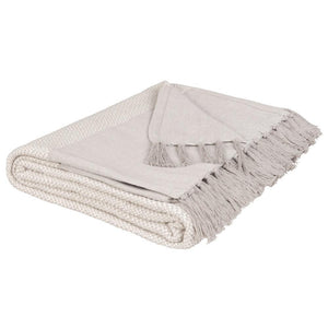 IDEAL Colcha de algodón beige 160x210