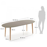 Mesa extensible Oqui ovalada 140-220 cm