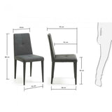 Silla Cust, gris oscuro