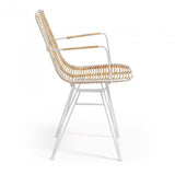 Silla con brazos Tishana, blanco