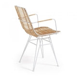 Silla con brazos Tishana, blanco