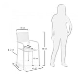 Silla Leday, blanco