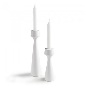 Set de 2 candelero Theo, blanco