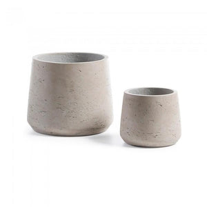 Set de 2 maceteros Low, gris