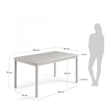 Mesa Rekely, gris claro