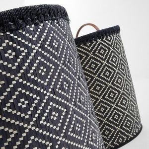 Set de 2 cestas Margo, natural y negro