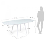 Mesa extensible Slow, blanco