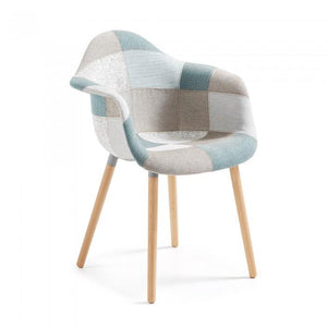 Silla Kevya patchwork, azul