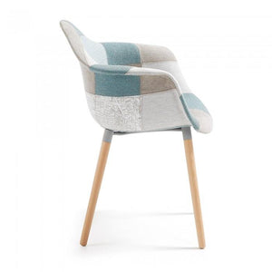 Silla Kevya patchwork, azul