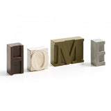 Set de 4 letras decorativas Alpin