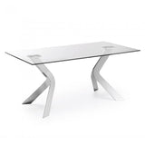 Mesa Westport 180x90 cm, plata